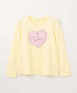 ANY KIDS 【WEB限定】7days プリント Tシャツ クリーム×ハートロゴ