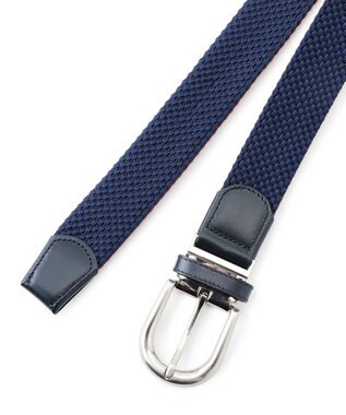 J.PRESS MEN 【WEB・一部店舗限定】リバーシブル ゴムメッシュベルト ネイビー系