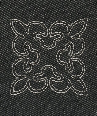 russet 【刺繍モノグラム】デニム2WAYミニボストンバッグ(CE-1773) Black
