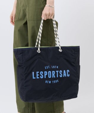 LeSportsac LARGE 2 WAY TOTE/2ウェイディープシーブルー/ライム 2ウェイディープシーブルー/ライム