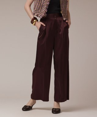 GRACE CONTINENTAL トリアセサテンワイドパンツ