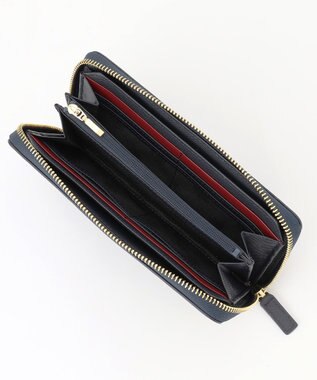 J.PRESS MEN 【MORPHO×J.PRESS】エンブレムボタン 長財布(ラウンドファスナー) ネイビー系