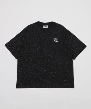 WEGO 【ユニセックス着用ITEM/MLサイズ展開】ラメグラフィックT（SS） ブラック