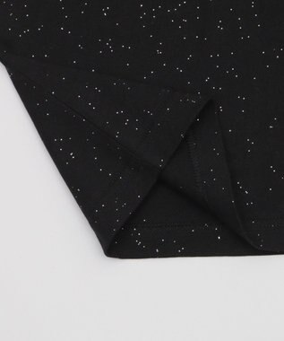 WEGO 【ユニセックス着用ITEM/MLサイズ展開】ラメグラフィックT（SS） ブラック