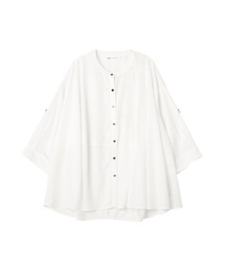 YECCA VECCA 2wayドロストスリーブバンドカラーシャツ White
