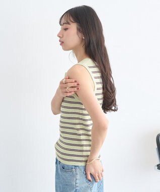 earth music&ecology ニットタンクトップ Pistachio