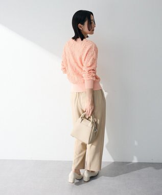 Green Parks 表面感ニットカーディガン Pink