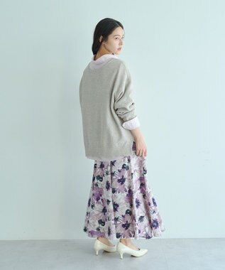 YECCA VECCA 2wayヘンリーネックルーズニット Beige
