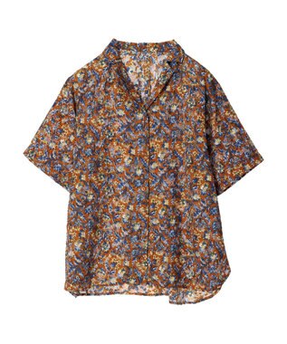 Green Parks 柄開襟シャツ Brown