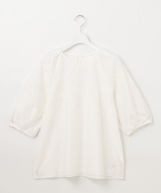 自由区 【カタログ掲載・洗える】エンブロイダリーローン ブラウス オフ