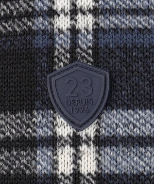 23区GOLF 【MEN】両面使える！チェック×無地 ダウンベスト ネイビー系