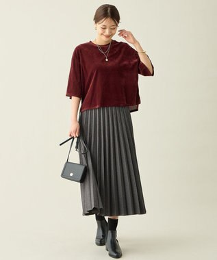 ANY チュールフロッキープルオーバー ボルドー