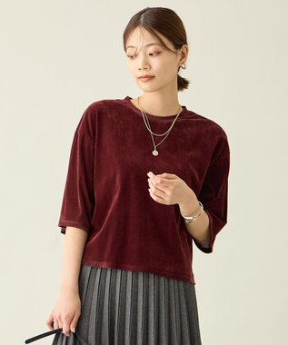 ANY チュールフロッキープルオーバー ボルドー