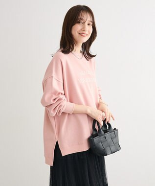 Green Parks 裏起毛ルーズサイズロゴプルオーバー Pink