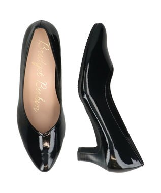 Bridget Birkin 【Bridget Birkin】Vカットベーシックパンプス ブラックエナメル