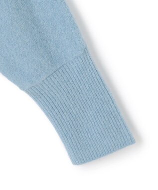 UNFILO 【前後着用 可能】ふわふわニット 2WAY パールボタンカーディガン サックス