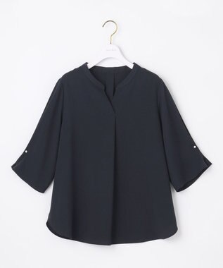 ANY SIS 【洗える】カフリングポイント ブラウス ネイビー