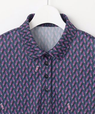 23区GOLF 【WOMEN】【接触冷感・UVケア・吸水速乾】アイス柄 ポロシャツ ネイビー系5