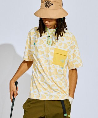 PW CIRCULUS 【UV遮蔽率99.5%  UVカット/速乾/ストレッチ】【MEN】アニマルドットポケットモックT ゴルフ イエロー系5