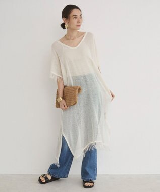 WEGO 【ANGIE VINTAGE】メッシュジレワンピース オフホワイト