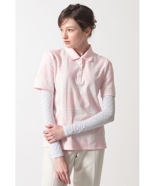 DAKS [DAKS GOLF] 冷感チェックプリントアームカバー