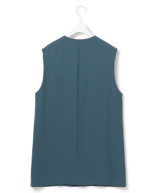 ICB L 【WEB限定カラーあり・洗える】 ライトダブルクロス べスト ダルブルー系