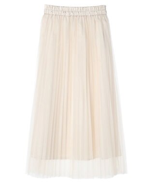 earth music&ecology チュールプリーツスカート Ivory