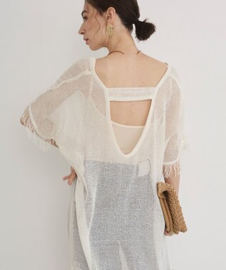 WEGO 【ANGIE VINTAGE】メッシュジレワンピース オフホワイト