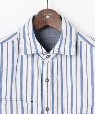 JOSEPH ABBOUD 【キングサイズ・2WAY】 リバーシブルシャツ サックスブルー系