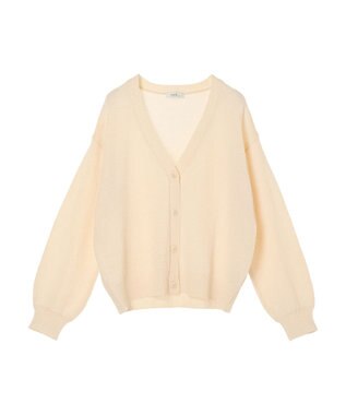 earth music&ecology ブークレＶネックカーディガン Ecru