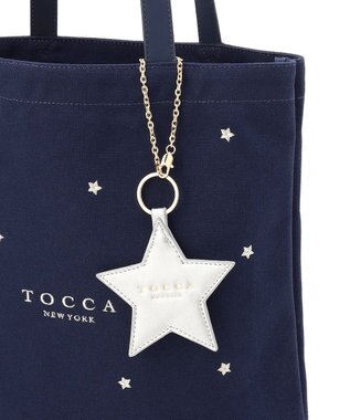 TOCCA 【chayさん着用】【WEB＆一部店舗限定・A4サイズ対応】LUCKY TWINKLE CANVASTOTE キャンバストートバッグ ネイビー系