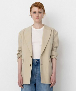 NAVE 【Nave・セットアップ可】ウールポリエステルツイルジャケット ベージュ系