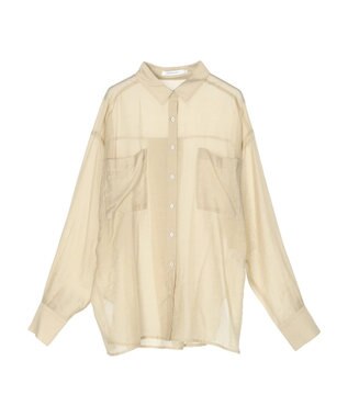 AMERICAN HOLIC シアーＣＯＯＬポケット付きルーズシャツ Light Beige