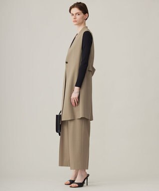 ICB 【洗える】ウール2WAYストレッチ ジレ フォーン系