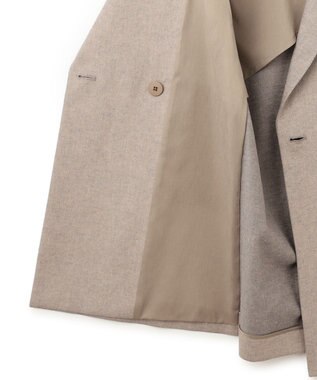 23区 【セットアップ対応】リネン ミックスツイード ジレ ベージュ系