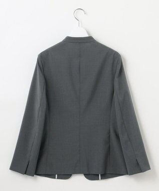 J.PRESS LADIES L 【セットアップ対応・洗える】DRYウーステッド ノーカラー ジャケット グレー系