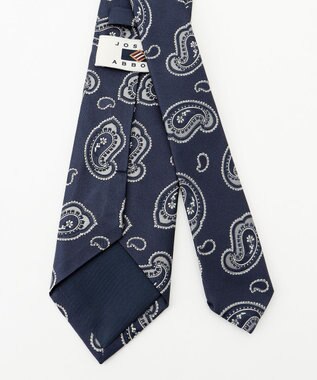 JOSEPH ABBOUD 【日本製】ネイビーペイズリー ネクタイ ネイビー系7