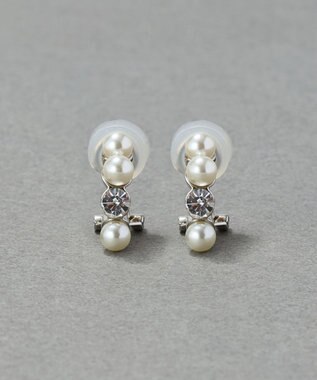 Phoebe 〈シリーズ累計販売15000点突破！〉〈痛くないシリーズ〉ノーブルパールシャインエアリーイヤリング シルバー シルバー