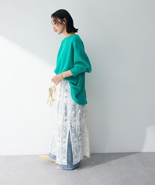 Green Parks 袖スリットカットプルオーバー Green