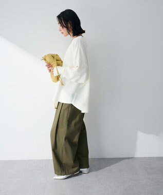 Green Parks 袖スリットカットプルオーバー Off White