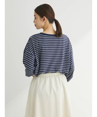 Green Parks マシュマロタッチボーダープルオーバー Navy