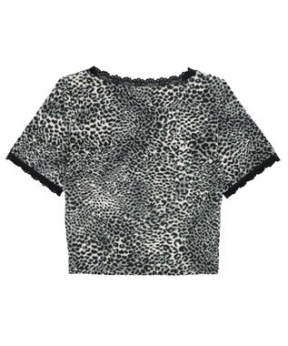 WEGO レオパードレースちびT グレー