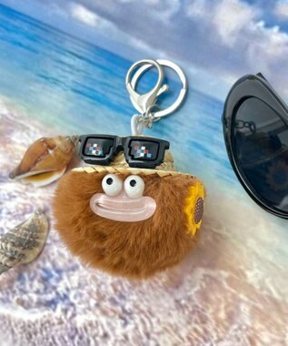 WEGO サマバケ麦わらモンスターぬいぐるみキーホルダー ブラウン