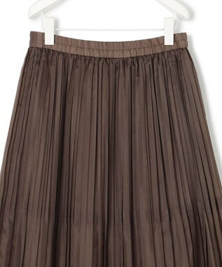 ICB 【洗える】シアープリーツオーガン スカート ソイル系