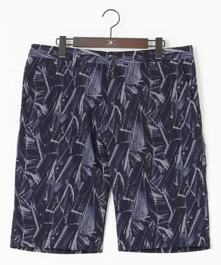 JOSEPH ABBOUD 【キングサイズ・驚きの多機能】ライトウェーブ リゾートプリントハーフパンツ ネイビー系5