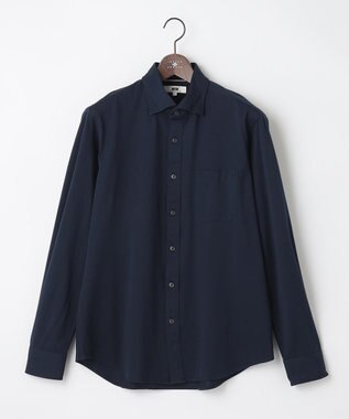 JOSEPH ABBOUD 【イージーケア】快適な着心地 ジャージーシャツ ネイビー系