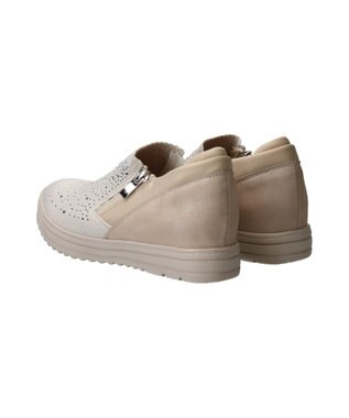 Bridget Birkin 【Round About】ラインストーンインヒールスニーカー ライトベージュ雑材