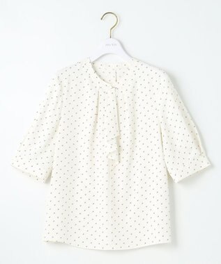 ANY SIS S 【洗える】ラッフルボウ ブラウス オフベース