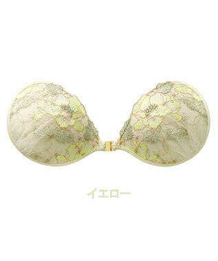 BRADELIS New York 【NuBra / ナチュラルタイプ】ヌーブラ・エアーライト ロゼット  デザインヌーブラ イエロー