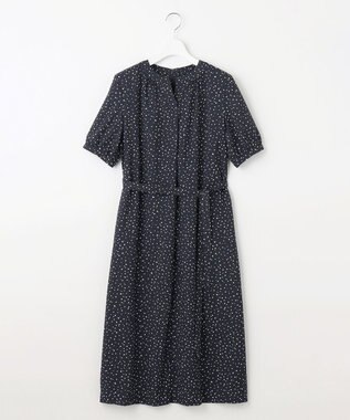 J.PRESS LADIES S 【洗える・イージーケア】スパンローンランダムドット ワンピース ネイビー系5